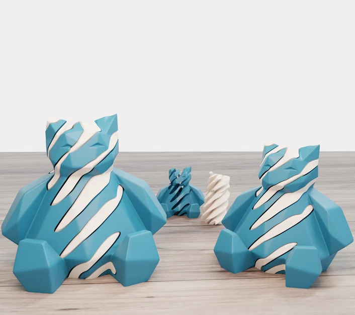 Low Poly Snorlax - Passthrough (Tượng 3D hiệu ứng Passthrough) - Image 1