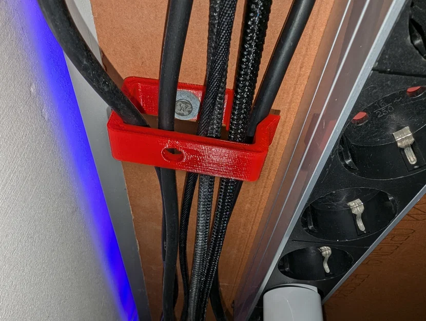 Bộ quản lý dây cáp đơn giản gắn dưới bàn (Under desk simple Cable manager) - Image 1