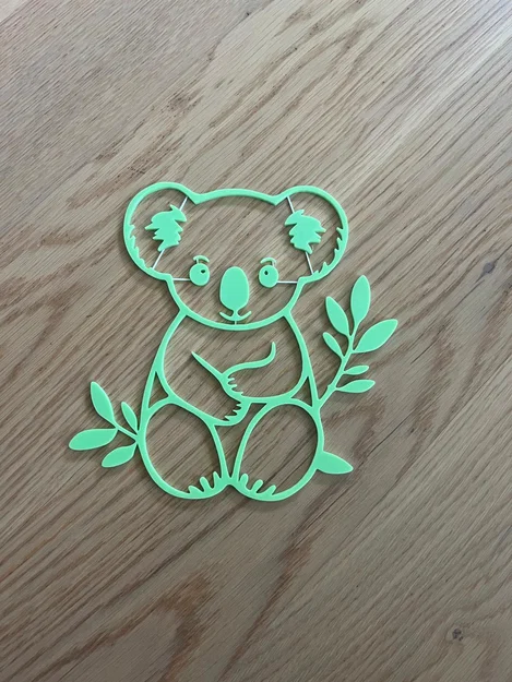 Mô hình trang trí treo tường hình gấu Koala 3D xinh xắn - Image 1