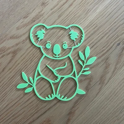 Mô hình trang trí treo tường hình gấu Koala 3D xinh xắn