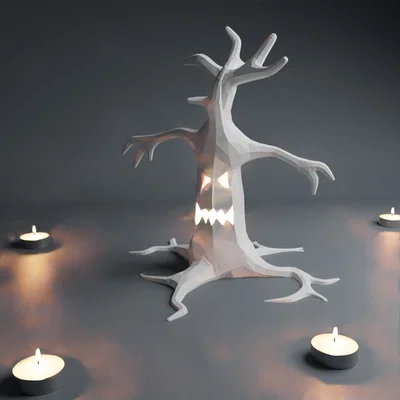 Khay đựng tealight Cây Quái Vật Halloween Rùng Rợn
