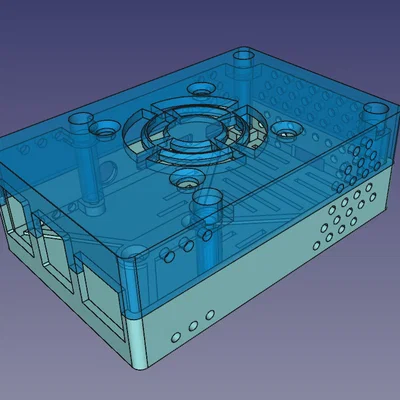 Case quạt cho Raspberry Pi 4 (hỗ trợ RTC)