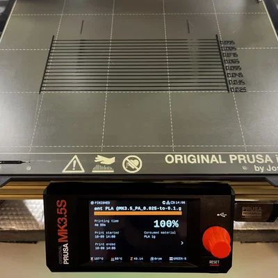 Test hiệu chỉnh Pressure Advance/Linear Advance cho Prusa MK3.5 & MK3.5s