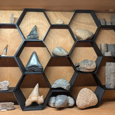 Kệ trưng bày lục giác tuỳ chỉnh (Hexagon display shelves Customisable)