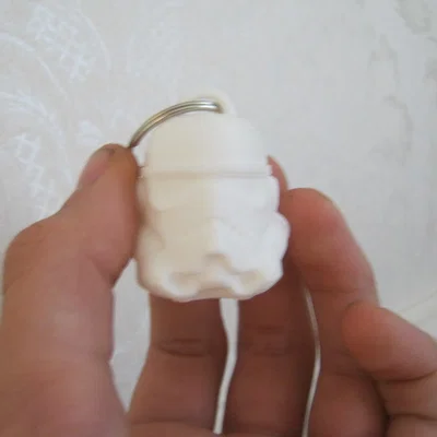 Móc khóa hình mũ bảo hiểm Stormtrooper 3D cực chất cho fan Star Wars