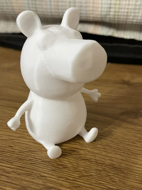 Mô hình Peppa Pig 3D dễ thương sẵn sàng để tô màu thủ công - Image 1