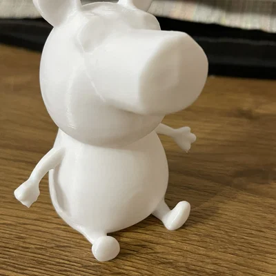 Mô hình Peppa Pig 3D dễ thương sẵn sàng để tô màu thủ công