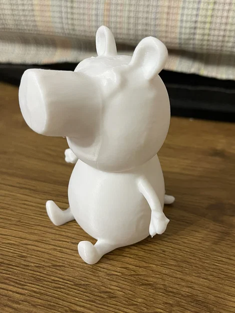 Mô hình Peppa Pig 3D dễ thương sẵn sàng để tô màu thủ công - Image 2