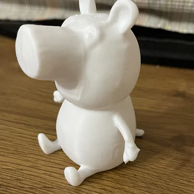 Mô hình Peppa Pig 3D dễ thương sẵn sàng để tô màu thủ công