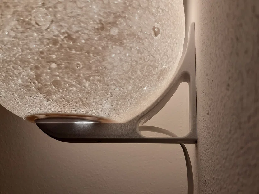 Giá treo tường đèn mặt trăng "L" (Moon lamp "L" wall mount) - Image 1