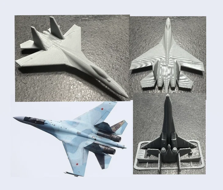 Mô hình lắp ráp máy bay chiến đấu Su-35 (Kit Card) in 3D - Image 1