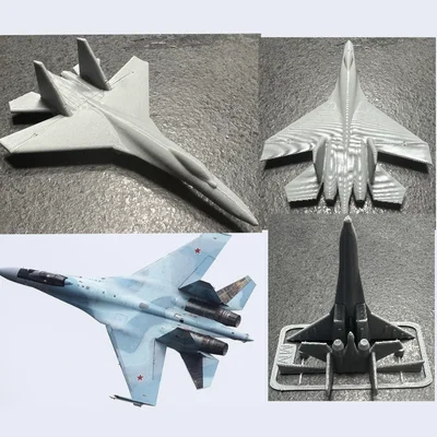 Mô hình lắp ráp máy bay chiến đấu Su-35 (Kit Card) in 3D