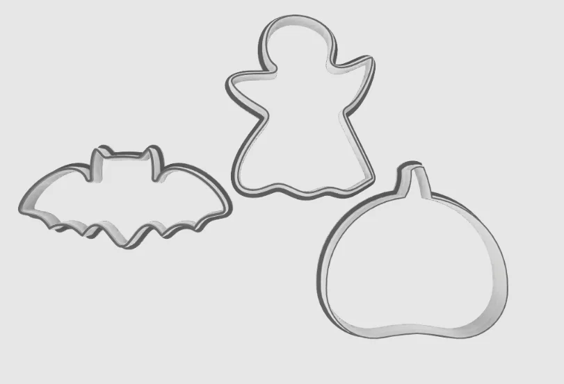 Bộ khuôn cắt bánh quy hình Halloween (Dơi, Ma, Bí Ngô) - In 3D - Image 1