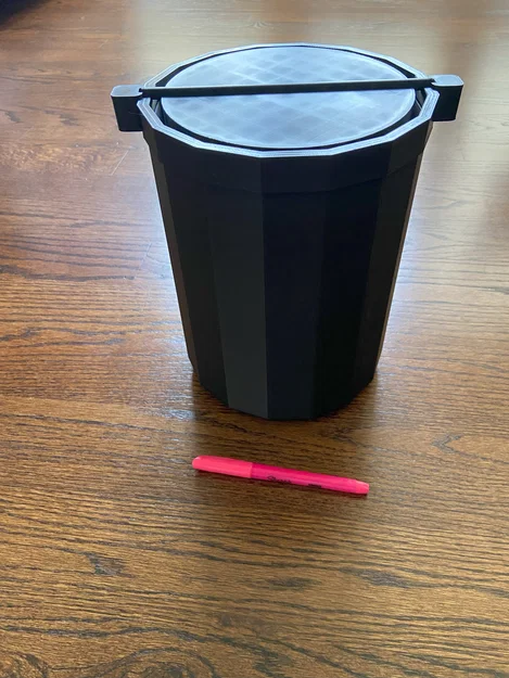 Thùng rác (Trash can) có nắp xoay tùy chọn - Image 4