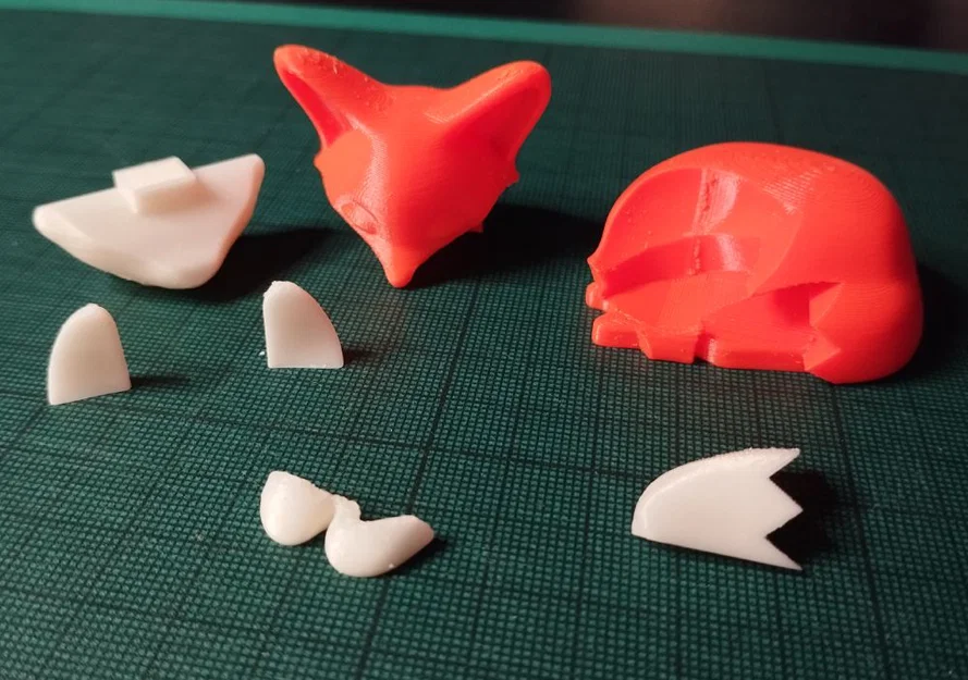 Mô hình chú cáo đang ngủ in 3D hai màu xinh xắn - Image 2