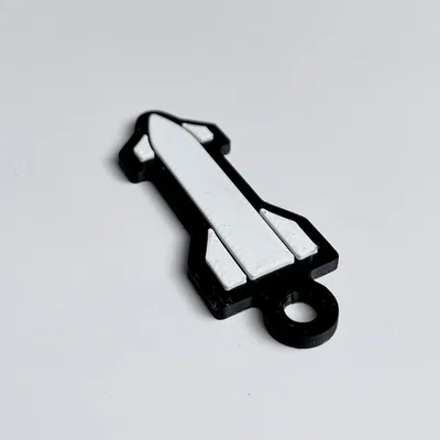 SpaceX Starship-Keychain (Móc khóa/Badge Starship)