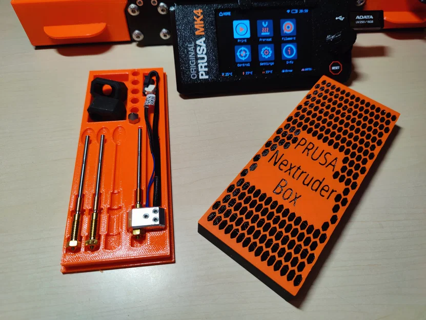 Hộp đựng bộ Hotend và phụ kiện cho Prusa MK4 Nextruder - Image 1