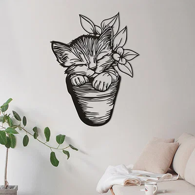 Mô hình trang trí 3D Niceness - Tranh treo tường mèo con siêu đáng yêu