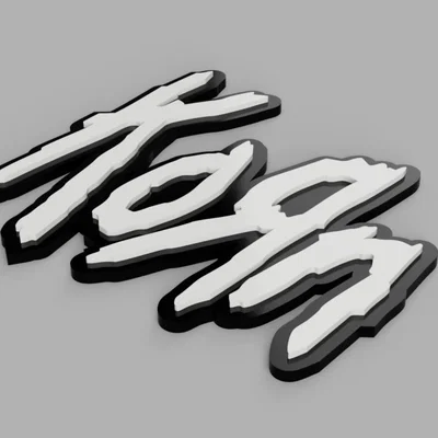 Mô hình Logo Korn 3D độc đáo dành cho tín đồ nhạc Nu-metal
