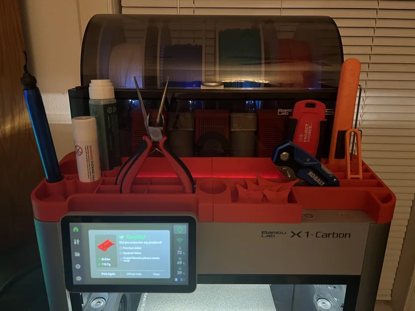 Khay đựng dụng cụ Lowrider cho máy in Bambu Lab X1C P1S - Image 1