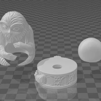 Mô hình tượng Demiguise giữ đèn trà (Hogwarts Legacy)