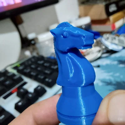 Mô hình 3D quân Mã (Knight) trong bộ cờ vua tinh xảo