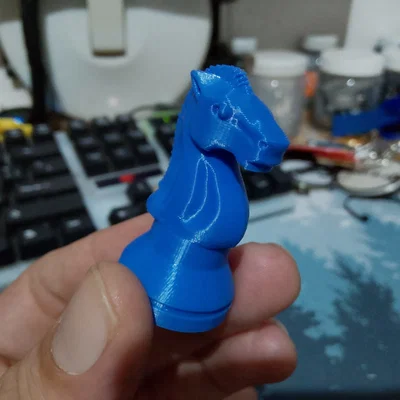 Mô hình 3D quân Mã (Knight) trong bộ cờ vua tinh xảo