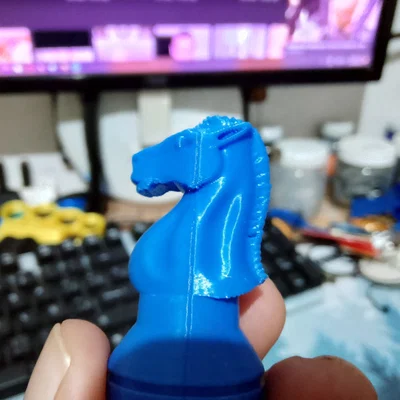 Mô hình 3D quân Mã (Knight) trong bộ cờ vua tinh xảo