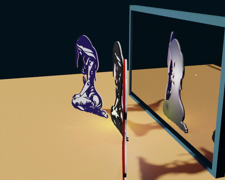 Mô hình trang trí nghệ thuật hình bóng người phụ nữ - Woman Art - Thumbnail 2