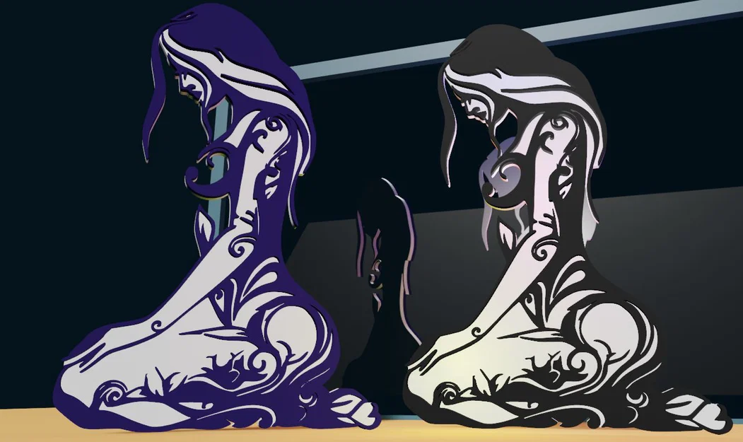 Mô hình trang trí nghệ thuật hình bóng người phụ nữ - Woman Art - Image 3