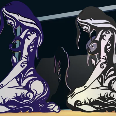 Mô hình trang trí nghệ thuật hình bóng người phụ nữ - Woman Art