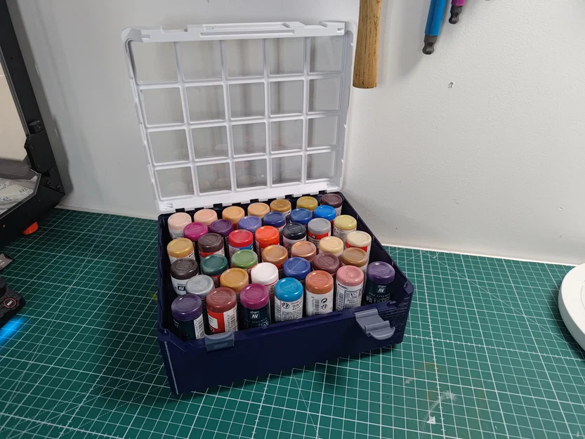 Khay lưu trữ sơn Vallejo Gridfinity (Gridfinity Vallejo Paint Storage) - Image 1