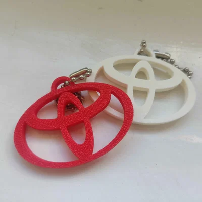 Móc khóa logo Toyota - Phụ kiện 3D tinh tế cho chủ xe