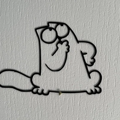 Mô hình trang trí tường mèo Simon (Simon's Cat Wall Art) in 3D