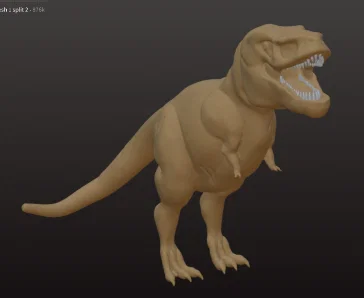 Mô hình 3D khủng long T-Rex phong cách chiến binh cực ngầu - Image 1