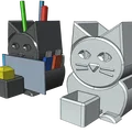 Hộp đựng bút để bàn hình mèo 3D (Cat Pencil Holder) in không cần support - Thumbnail 1