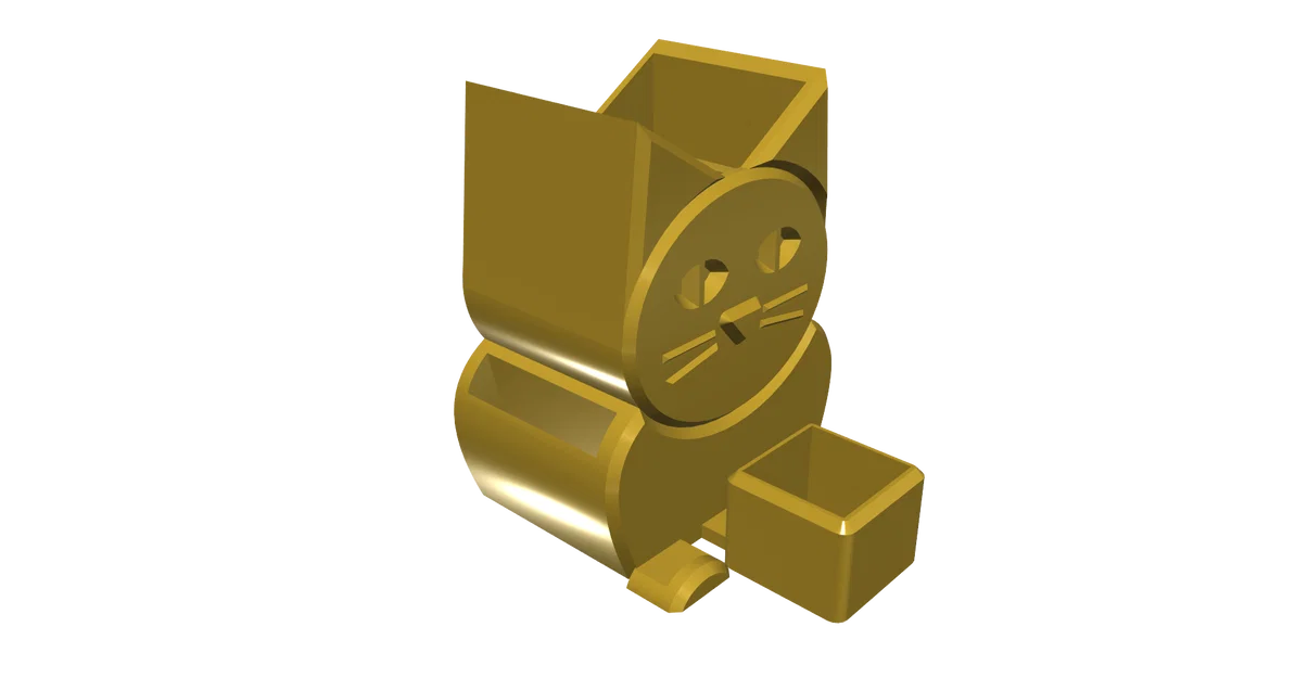 Hộp đựng bút để bàn hình mèo 3D (Cat Pencil Holder) in không cần support - Image 13