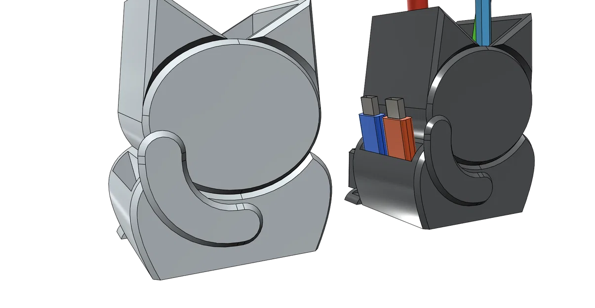 Hộp đựng bút để bàn hình mèo 3D (Cat Pencil Holder) in không cần support - Image 18