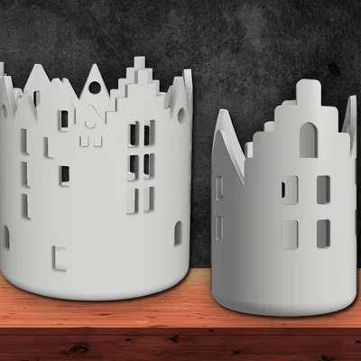 Khay Đựng Tealight Hình Ngôi Nhà LED (House Tealight Holder LED House)