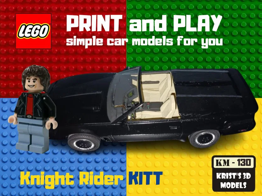Mô hình xe Knight Rider KITT tương thích LEGO in 3D - Image 1