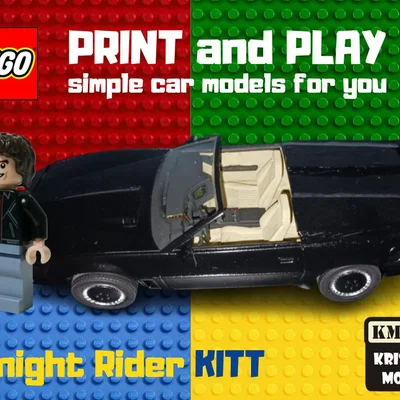 Mô hình xe Knight Rider KITT tương thích LEGO in 3D