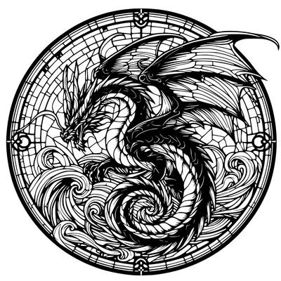 Wall art / fan: Rồng (12)