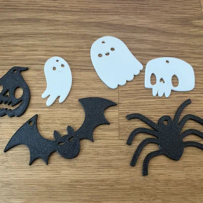 Bộ sưu tập lót ly và móc khóa Halloween in 3D độc đáo