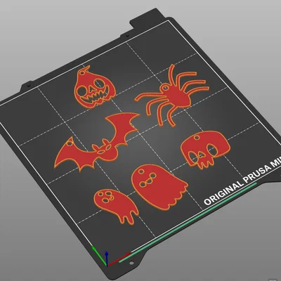 Bộ sưu tập lót ly và móc khóa Halloween in 3D độc đáo