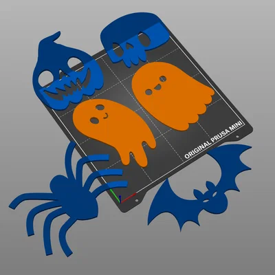 Bộ sưu tập lót ly và móc khóa Halloween in 3D độc đáo