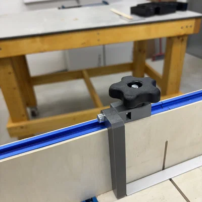 Cữ chặn phôi máy cưa bàn (Table saw fence stop block) cho ray T-track 19mm