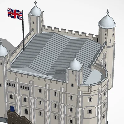 Mô hình 3D Tower of London - Kiến trúc lâu đài Anh quốc ấn tượng