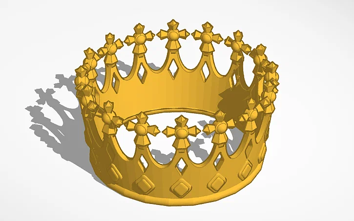 Mô hình Vương miện Vàng (Gold Crown) đẹp mắt cho in 3D - Image 1