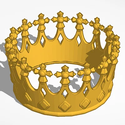 Mô hình Vương miện Vàng (Gold Crown) đẹp mắt cho in 3D