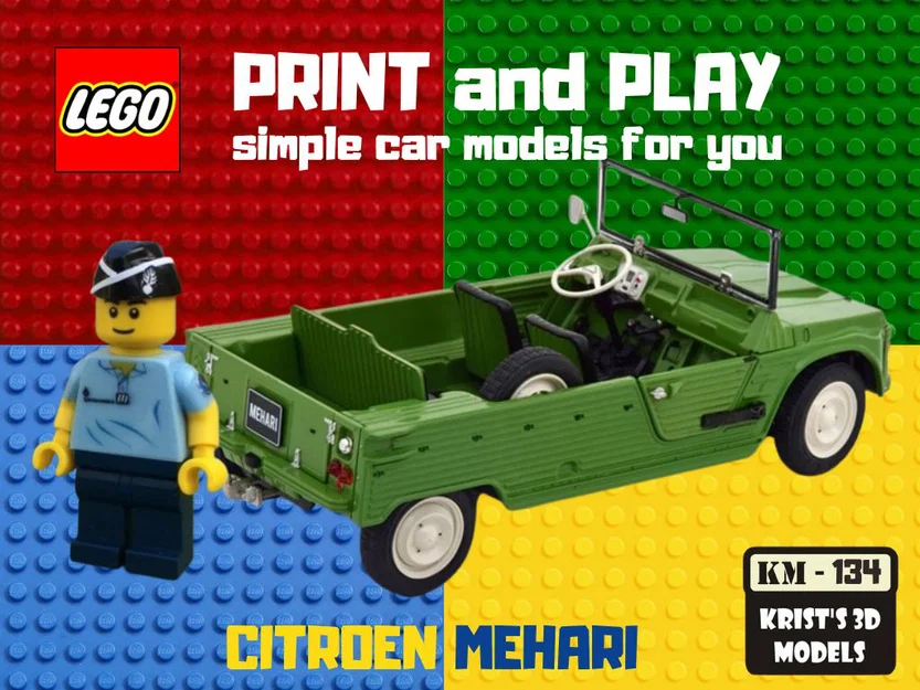 Mô hình xe Citroen Mehari 3D kết hợp LEGO cực chất - Image 1